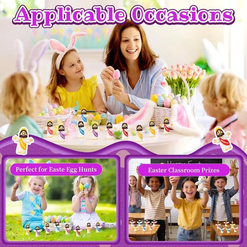 Little Jesus Figures by [Brand Name] - 100Pcs Multicolor Miniature Collectible Figurines for Easter & Religious Gifts