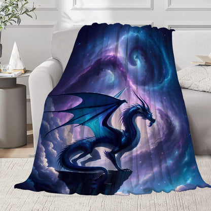 Dragon Blanket Gift for Woman Man Girls Boys Dragon Gift for Blue Dragons Lovers Soft Flannel Blanket for Living Room Sofa Couch Decor - 40"x50" for Kids/Children