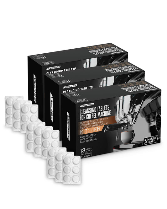 CleanHike Espresso Machine Cleaning Tablets - (Heavy Duty 54 Tabs) For Breville, Jura, Miele, and Universal Coffee Machine for All Brands - Professional Coffee Grease and Residue Cleaner for Baristas