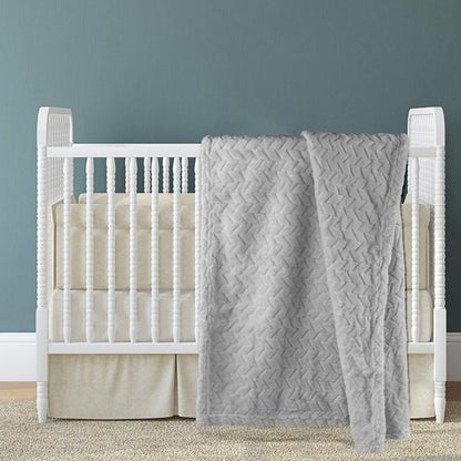 Baby Blanket Flannel, Cozy Throw Blankets for Newborn Infant and Toddler, Super Soft and Warm Receiving Baby Blanket for Crib Stroller (Grey 2532")