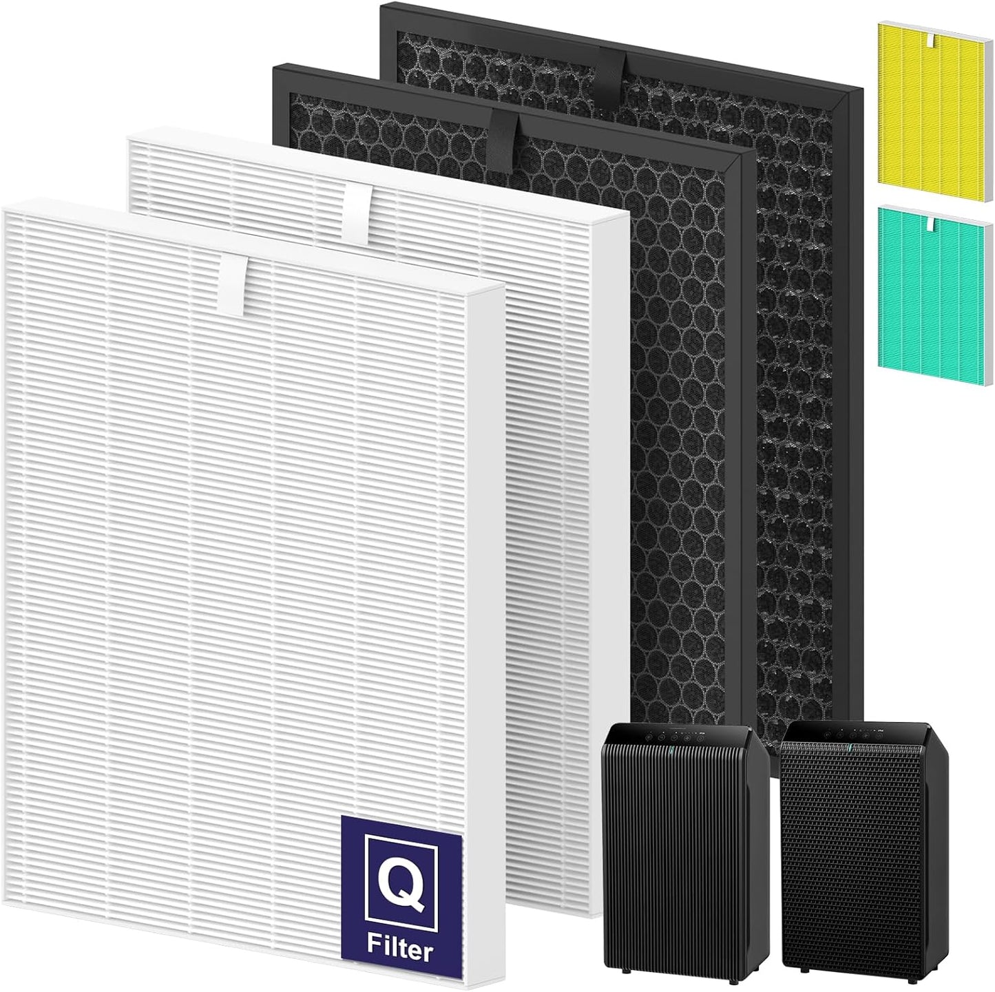Winix Filter Q – Replacement HEPA & Carbon Filters Combo Pack for 5510/5520 Air Purifiers | 2 HEPA & 2 Carbon Filters