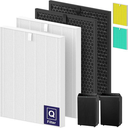Winix Filter Q – Replacement HEPA & Carbon Filters Combo Pack for 5510/5520 Air Purifiers | 2 HEPA & 2 Carbon Filters
