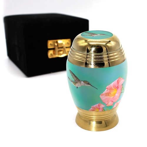 Hummingbird Keepsake Urns for Human Ashes with Velvet Gift Box for Cremation Keepsakes for Ashes
