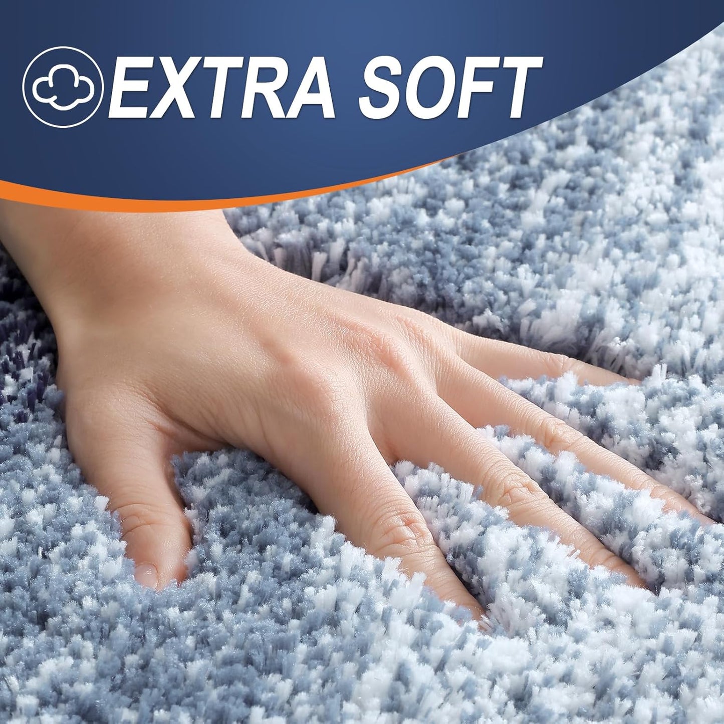 OLANLY Bathroom Runner Rug - Extra Soft Microfiber Mat | Quick-Dry, Washable, 70x24, Airy Blue