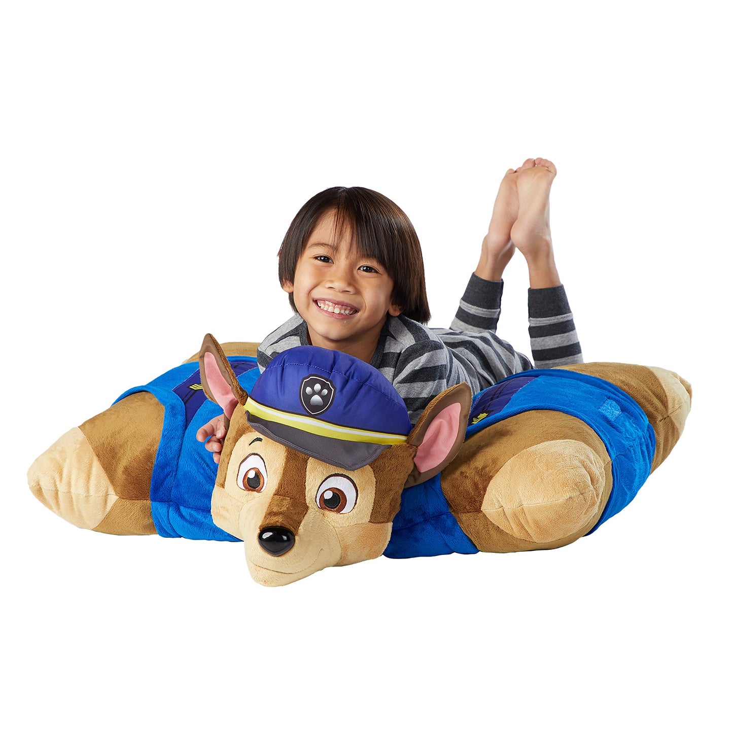 Pillow Pets Jumboz Pillow for Paw Patrol, Chase, 30" Jumbo Folding Plush Pillow, 1 Count (Pack of 1)