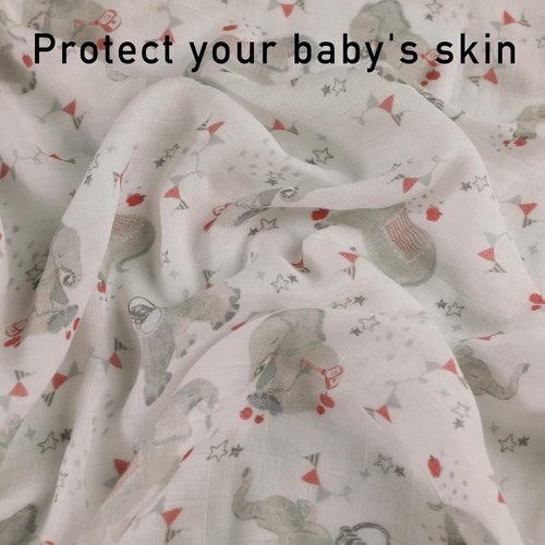Graceful Baby Burp Cloths - Large 27 x 27 Inches | 6 Pack Muslin Burping Rags for Newborns