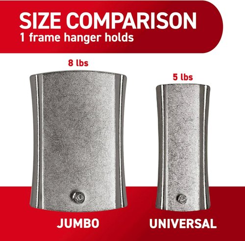 Command 8 lb Jumbo Picture Hanger - Damage-Free Frame Hanging with 3 Hangers & 8 Strips | Versatile for Home Decor