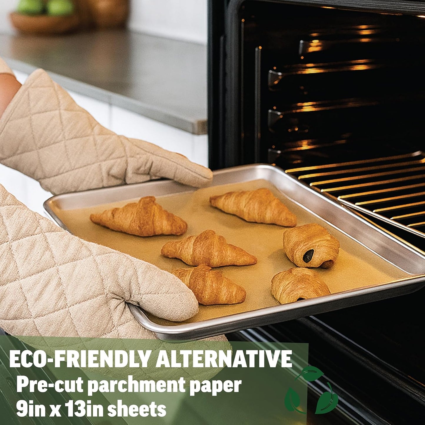 Zenlogy Parchment Paper 9x13 | Unbleached, Non-Stick, High Heat - 200 Pre-Cut Sheets for Baking & Roasting