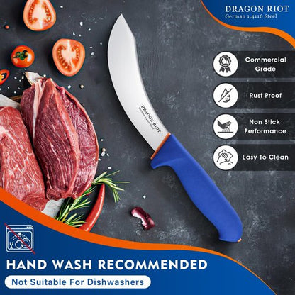 DRAGON RIOT Premium Butcher Knife Set for Meat Cutting BBQ Brisket Meat Trimming Knife - Stainless Turkey Carving Knife