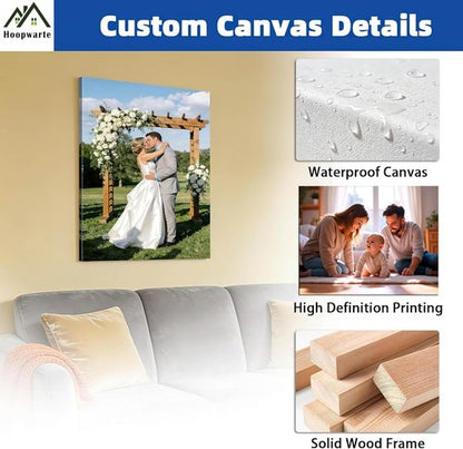 Hoopwarte Custom Canvas Prints - Personalized Photo Wall Art | Ready to Hang Home Decor (8"x12" | 20x30cm)