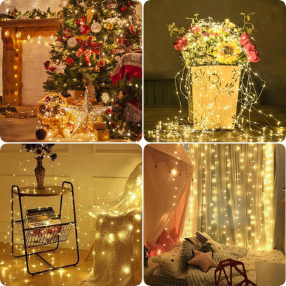 Skiennix 24-Pack Fairy Lights - Battery Operated 7 Feet Twinkle String Lights | Waterproof Warm White for Decorations