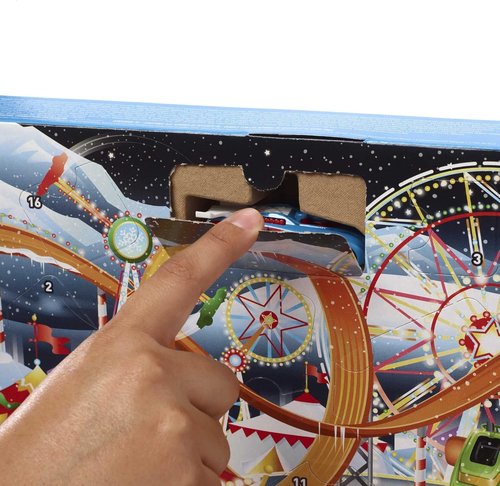 Hot Wheels | 2022 Advent Calendar Toy Cars - 8 1:64 Scale Vehicles & Holiday Accessories