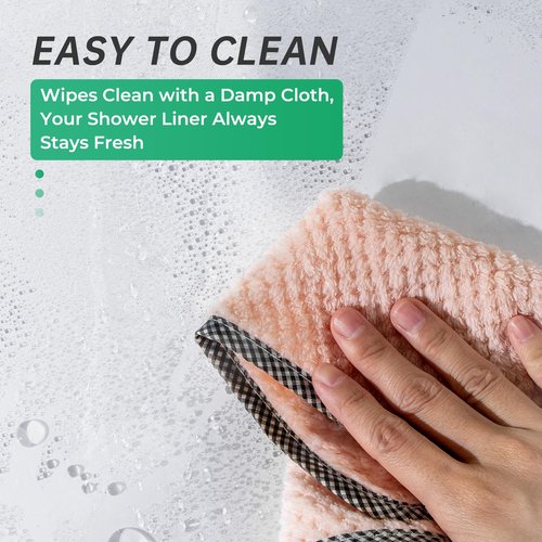 AmazerBath 72x96 Shower Curtain Liner Plastic, Extra Long Shower Curtain Thick PEVA, Frosted Bathroom Curtain Liner 96 Length, Heavy Duty Shower Curtain with 3 Weighted Stones and 12 Grommet Holes