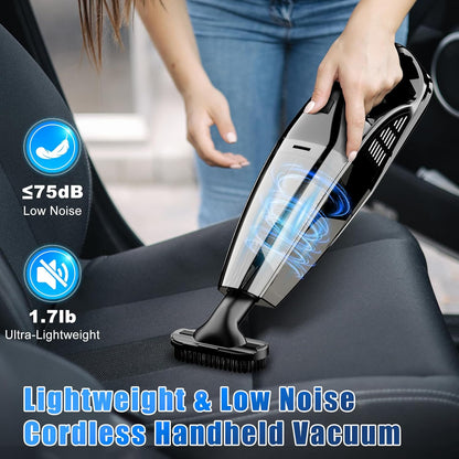 Upbooz Handheld Vacuum - Cordless Portable Car Vacuum with 7500Pa Suction | 670ML Lightweight Cleaner for Home & Pet Hair