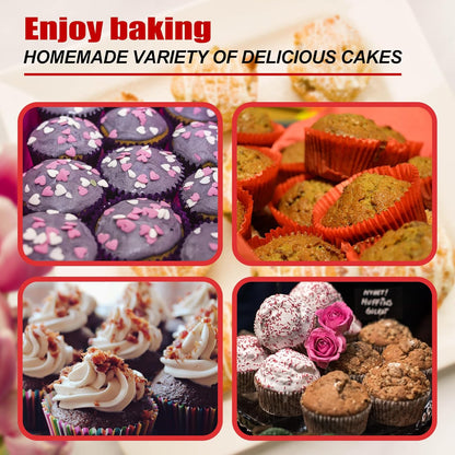 Skiennix Silicone Muffin Pan - 12-Cup Non-Stick Baking Mold for Muffins, Cupcakes & Tarts - Dishwasher & Microwave Safe