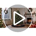 Black Sequin Mini Christmas Tree Skirt 24 Inch Halloween Decor Variation