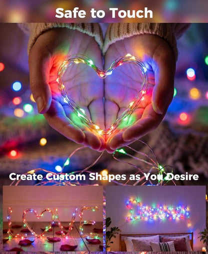 Fairy Lights 66 Ft | 200 LED Plug-In String Lights with Remote, 8 Modes & Timer for Indoor Decor