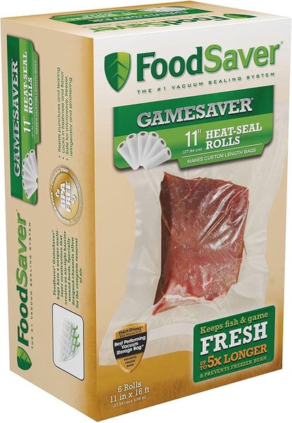 FoodSaver GameSaver Vacuum Seal Roll - 11" x 16' | BPA-Free Multilayer Construction