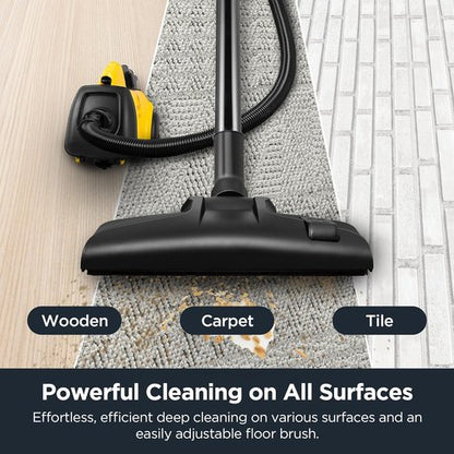 Eureka 3670M Canister Vacuum - Lightweight & Powerful for Carpets and Hard Floors | 5 Bags, Yellow