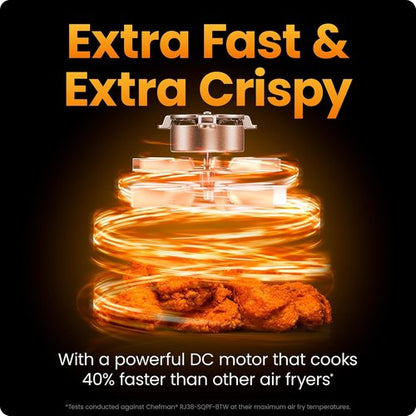 Chefman Air Fryer 9 Qt - TurboFry 7-in-1 High-Powered Cooking at 450°F for Crispy Results | XL Basket with Viewing Window