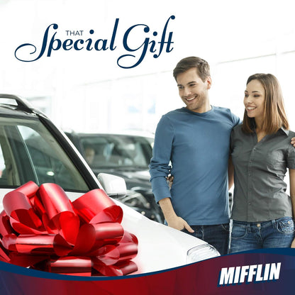 Mifflin-USA Big Car Bow - Metallic Red 18 Inch - Giant Gift Bow for Birthdays & Christmas Decor