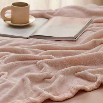 Bedsure GentleSoft Fleece Blanket - Lightweight Plush Cozy Twin Size Dusty Pink, 60x80 Inches