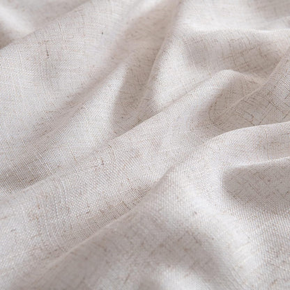 MIULEE Natural White Linen Curtains - 90 Inch Long | Soft Thick Semi-Sheer Drapes for Bedroom & Living Room