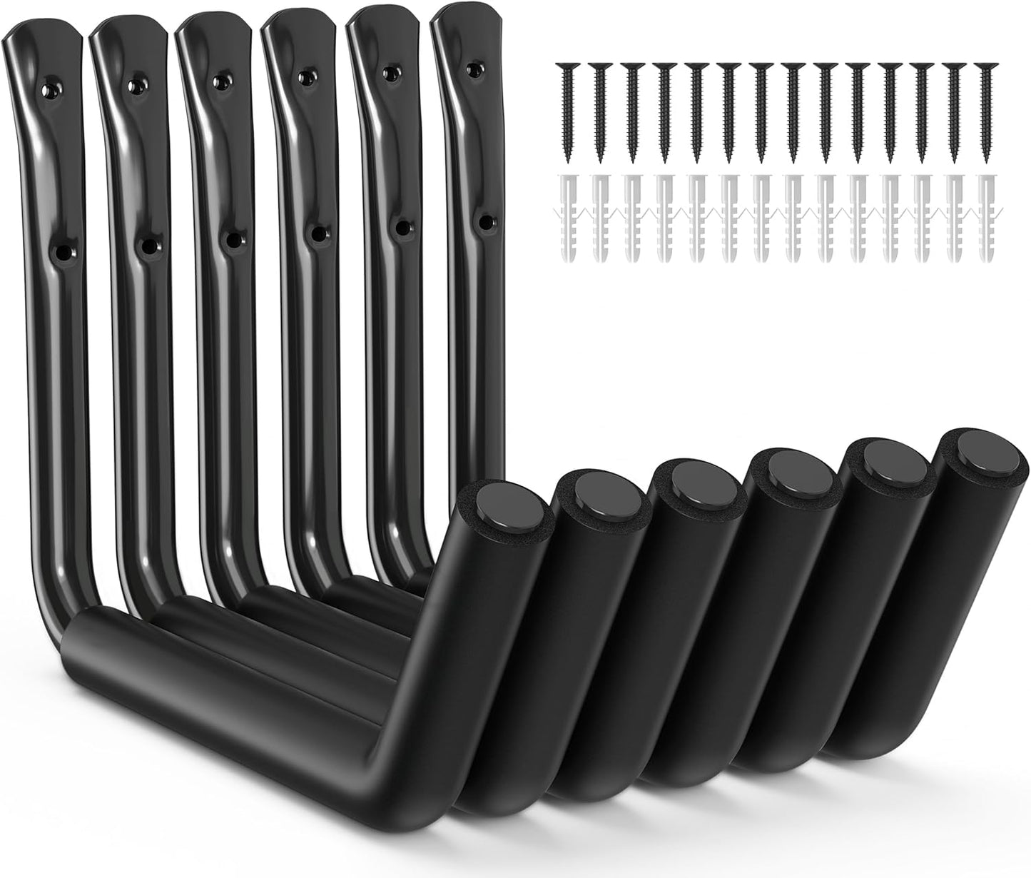 Niffgaff Heavy Duty Garage Storage Hooks - 120 LB Capacity Wall Mounted Rack for Kayaks, Ladders & Bikes