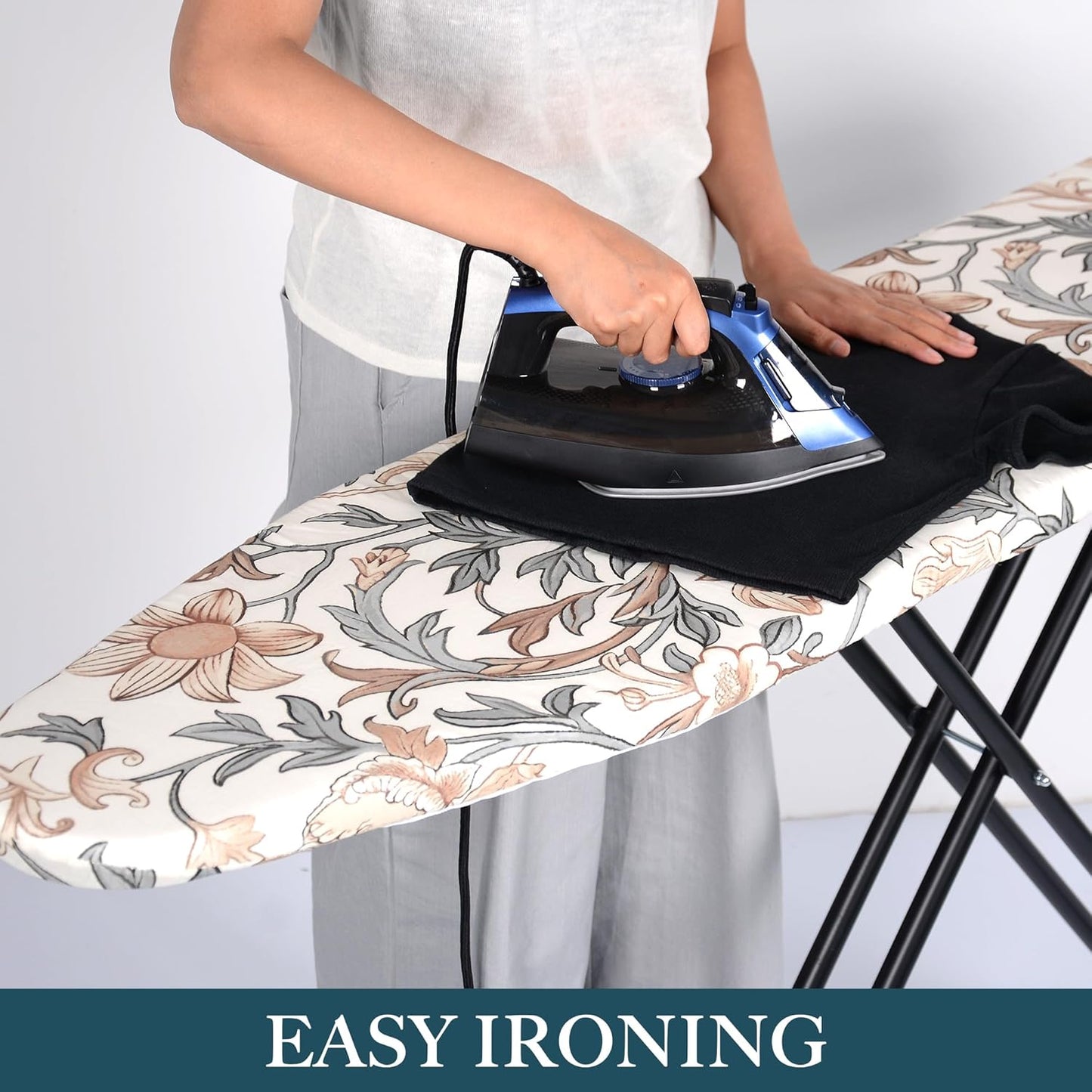 Veiox Thick Padded Ironing Board Cover - Extra Soft Heatproof Surface | Heavy-Duty Fabric, Fits Standard Sizes (15"X54")