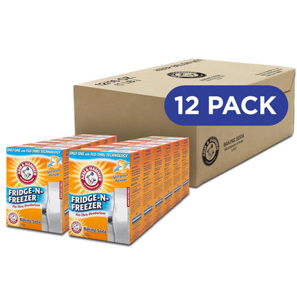 Arm & Hammer Baking Soda Odor Absorber - Fridge & Freezer Freshness | 14 oz, Pack of 12