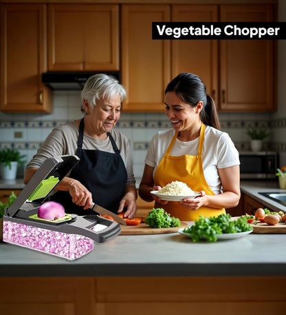 Pro-Series 16-in-1 Vegetable Chopper - Multi-Blade Food Cutter with Container & Kitchen Gadgets