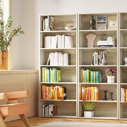 IRONCK 6-Tier Floor Standing Bookshelf - Stylish Storage Solution for Home Office & Living Room - 70" Tall