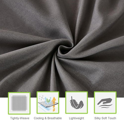 ILAVANDE Queen Sheets Set - Luxury 1800 Series Microfiber, Wrinkle-Free & Breathable | 6-Piece in Neutral Grey