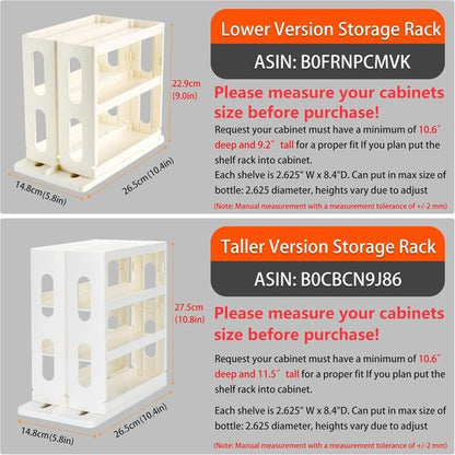 Dutiplus Medicine Organizer - 3-Tier Storage Rack for Vitamins & Cosmetics | Creamy White - 10.82" H x 5.82" W x 10.43" D