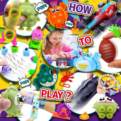 Skiennix 1000 PCS Fidget Toys - Bulk Party Favors for Kids | Ideal for Goodie Bags & Classroom Prizes