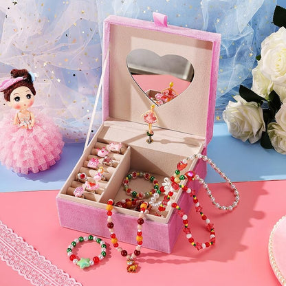 PinkSheep Pink Butterfly Musical Jewelry Box for Girls – Rings & Accessories Storage