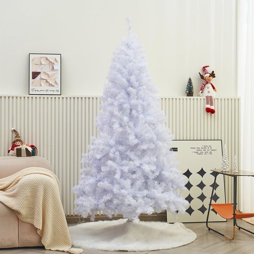Juegoal 6 FT Artificial Christmas Tree - Remote Control with 300 LED Warm White & Multicolor Lights | Durable Pine Design