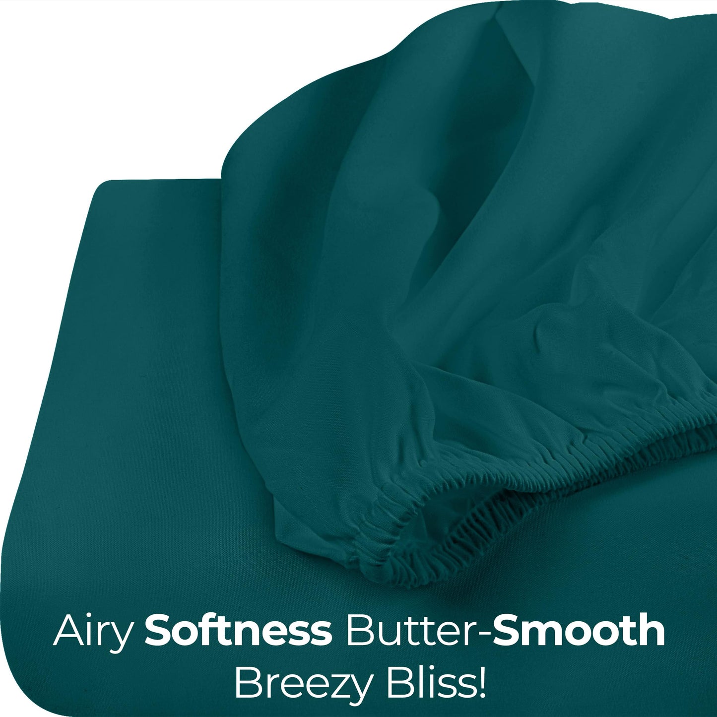 Utopia Bedding Queen Fitted Sheet - Bottom Sheet - Deep Pocket - Soft Microfiber - Shrinkage and Fade Resistant - Easy Care -1 Fitted Sheet Only (Teal)