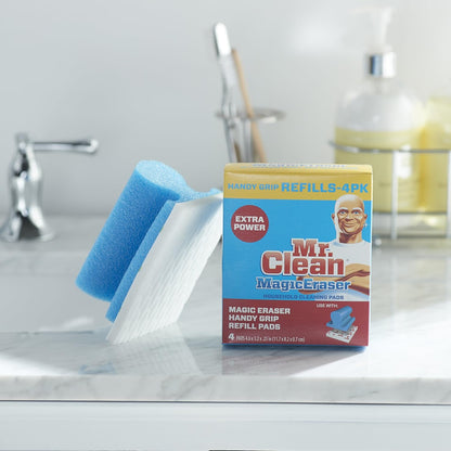Mr. Clean Magic Eraser Sponge with Handle - Effortless Cleaning Power | Blue Color