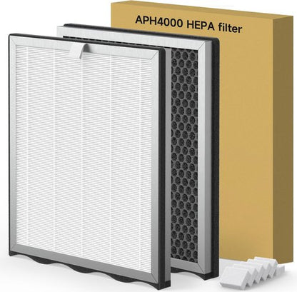 APH4000 Replacement Filter by KNKA - 2-in-1 H13 True HEPA & Activated Carbon with 6 Aroma Pads