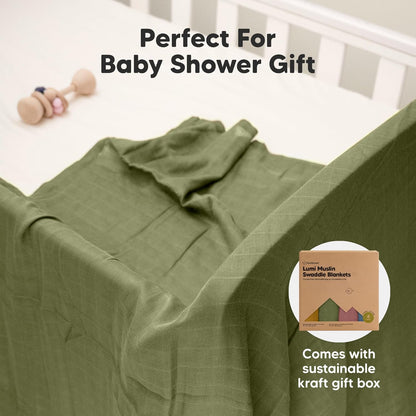 Skiennix 4-Pack Organic Muslin Swaddle Blankets - Soft & Breathable Newborn Essentials in Coral