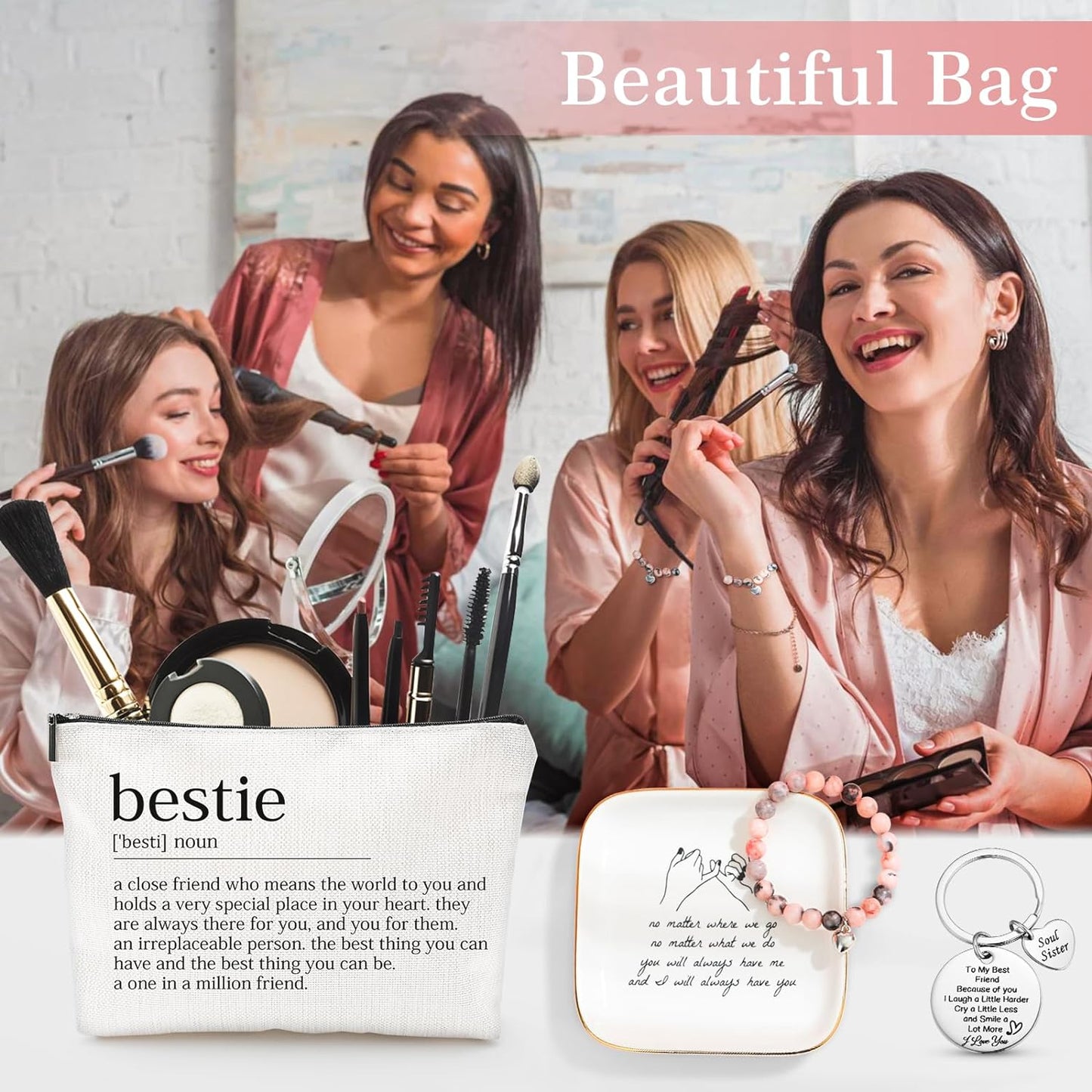 Regine Switzerland Best Friend Birthday Gifts - Unique Friendship Mug, Keychain, Candle & Bracelet for Women