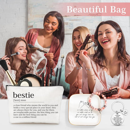 Regine Switzerland Best Friend Birthday Gifts - Unique Friendship Mug, Keychain, Candle & Bracelet for Women