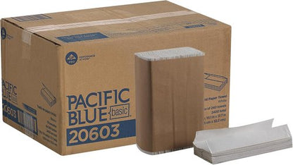 GP PRO Pacific Blue C-Fold Paper Towels - White, 240 Towels Per Pack, 10 Packs for Ultimate Cleanliness