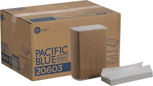 GP PRO Pacific Blue C-Fold Paper Towels - White, 240 Towels Per Pack, 10 Packs for Ultimate Cleanliness