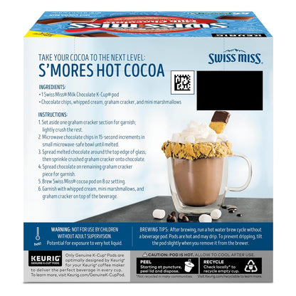 Swiss Miss Hot Cocoa K-Cup Pods - Rich Milk Chocolate Flavor | 44 Single-Serve Pods