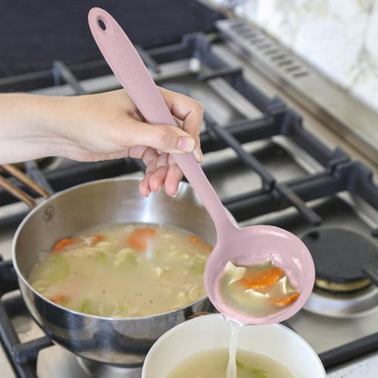 GIR: Get It Right - 5 Piece Essentials All Purpose Set - Ladle, Spatula, Flip, Spoon & Spoonula, Non-stick, Heat Resistant, Dishwasher Safe, Kitchen Utensils, Baking Supplies - Rose