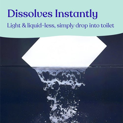 Lazy Coconuts Toilet Bowl Cleaner Strips - 60 Cleans, Plastic-free, Dye-free, With Lemon Essential Oil