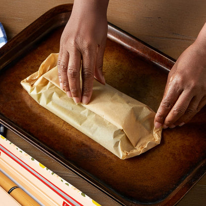 ChicWrap Parchment Paper Dispenser - Unbleached 15"x 33' Roll for Baking & Cooking | Reusable with Slide Cutter