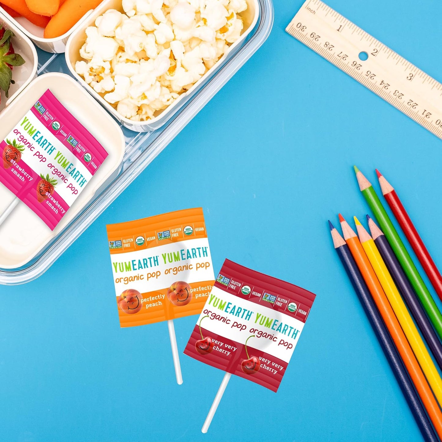 YumEarth Organic Lollipops Variety Pack - 60 Allergy-Friendly, Gluten-Free, Non-GMO, Vegan Treats